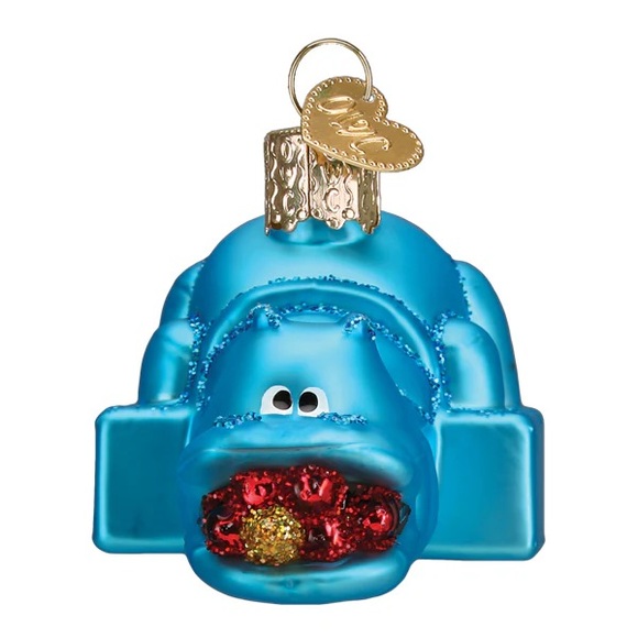 Old World Christmas ‘Hungry Hippo’ Glass Ornament New With Tags Never Displayed - Picture 3 of 5